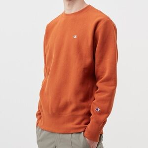 Champion Reverse Weave Crewneck Orange Heavyweight Cotton Men’s Medium